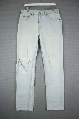 Levi's Orange Tab Straight Cut Light Wash Distressed As Is 33x32 Vintage